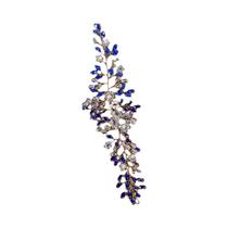 Tiara De Cristal Com Pérolas E Strass Azul Para Mulheres, Acessório De Cabelo Para Festas E