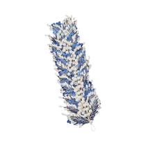 Tiara De Cristal Com Pérolas E Strass Azul Para Mulheres, Acessório De Cabelo Para Festas E