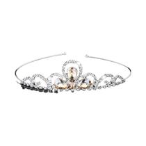 Tiara de Cristal com Strass para Meninas - Coroa de Princesa para Casamento e Baile