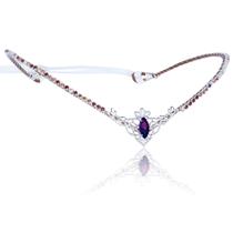 Tiara de cristal de elfo feita à mão Fairy Crown MOSTORY roxa