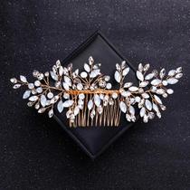Tiara De Cristal Dourado Com Pérolas Para Mulheres, Acessórios De Cabelo Para Noivas Em Festas E Tiara De Cristal Dourado Com Pérolas Para Mulheres, Acessórios De Cabelo Para Noivas Em Festas E