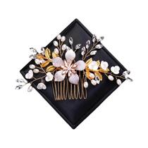 Tiara De Cristal Dourado Com Pérolas Para Mulheres, Acessórios De Cabelo Para Noivas Em Festas E Tiara De Cristal Dourado Com Pérolas Para Mulheres, Acessórios De Cabelo Para Noivas Em Festas E