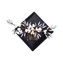 Tiara De Cristal Dourado Com Pérolas Para Mulheres, Acessórios De Cabelo Para Noivas Em Festas E Tiara De Cristal Dourado Com Pérolas Para Mulheres, Acessórios De Cabelo Para Noivas Em Festas E