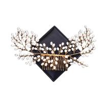 Tiara De Cristal Dourado Com Pérolas Para Mulheres, Acessórios De Cabelo Para Noivas Em Festas E Tiara De Cristal Dourado Com Pérolas Para Mulheres, Acessórios De Cabelo Para Noivas Em Festas E