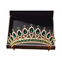Tiara De Cristal Dourado Com Strass Vintage Barroco Acessórios De Cabelo Para Noivas Tiara De Cristal Dourado Com Strass Vintage Barroco Acessórios De Cabelo Para Noivas