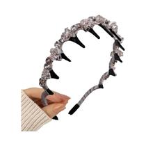 Tiara De Cristal Luxuosa Coreana Com Dentes, Clipe De Cabelo De Alta Qualidade Para Festas E