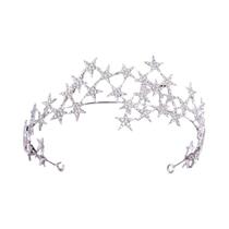 Tiara De Cristal Prateada Coroa Faixa De Cabelo Para Mulheres Acessórios De Cabelo Para Festas Tiara De Cristal Prateada Coroa Faixa De Cabelo Para Mulheres Acessórios De Cabelo Para Festas
