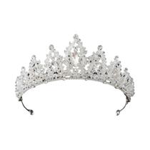Tiara De Cristal Prateada Coroa Faixa De Cabelo Para Mulheres Acessórios De Cabelo Para Festas Tiara De Cristal Prateada Coroa Faixa De Cabelo Para Mulheres Acessórios De Cabelo Para Festas