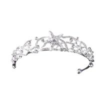 Tiara De Cristal Prateada Para Noivas, Coroa De Princesa Com Strass Para Mulheres, Acessórios De Tiara De Cristal Prateada Para Noivas, Coroa De Princesa Com Strass Para Mulheres, Acessórios De