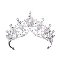 Tiara De Cristal Prateada Para Noivas, Coroa De Princesa Com Strass Para Mulheres, Acessórios De Tiara De Cristal Prateada Para Noivas, Coroa De Princesa Com Strass Para Mulheres, Acessórios De