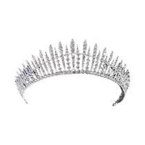 Tiara De Cristal Prateada Para Noivas, Coroa De Princesa Com Strass Para Mulheres, Acessórios De Tiara De Cristal Prateada Para Noivas, Coroa De Princesa Com Strass Para Mulheres, Acessórios De