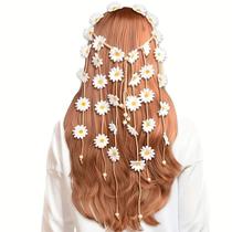 Tiara De Flor Boêmia, Acessórios De Cabelo De Girassol De Verão Para Estilo De Roupas Hippie Dos