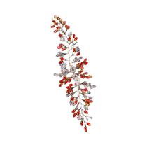 Tiara De Flor De Cristal Vermelho Com Strass E Pérolas, Acessório De Cabelo Para Noivas E Festas, Tiara De Flor De Cristal Vermelho Com Strass E Pérolas, Acessório De Cabelo Para Noivas E Festas,