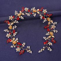 Tiara De Flor De Cristal Vermelho Com Strass E Pérolas, Acessório De Cabelo Para Noivas E Festas, Tiara De Flor De Cristal Vermelho Com Strass E Pérolas, Acessório De Cabelo Para Noivas E Festas,