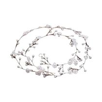 Tiara De Flor De Pérola Dourada Para Noiva Princesa Acessórios De Cabelo Tendência