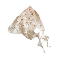 Tiara De Flores De Crochê Feita À Mão Estilo Pastoral Francês, Lenço De Tricô