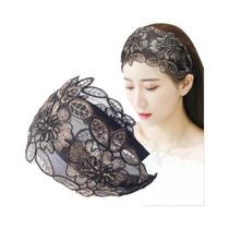 Tiara De Flores De Renda Larga Para Mulheres, Faixa De Cabelo Elástica Antiderrapante, Acessórios Tiara De Flores De Renda Larga Para Mulheres, Faixa De Cabelo Elástica Antiderrapante, Acessórios