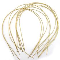 Tiara de Metal Dourado 10pçs 35cm 35g Arquinho Para Tubo de Strass