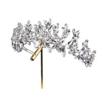 Tiara De Noiva Artesanal Com Flores De Strass E Cristais, Acessório De Cabelo Para Casamento, Tiara De Noiva Artesanal Com Flores De Strass E Cristais, Acessório De Cabelo Para Casamento,