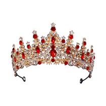 Tiara de Noiva com Cristais Strass - Coroa Barroca para Casamento e Festa