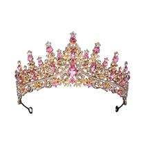 Tiara de Noiva com Cristais Strass - Coroa Barroca para Casamento e Festa