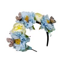 Tiara De Noiva Com Flores Falsas E Borboletas, Faixa De Cabelo Para Festas, Fantasia De Halloween, Tiara De Noiva Com Flores Falsas E Borboletas, Faixa De Cabelo Para Festas, Fantasia De Halloween,