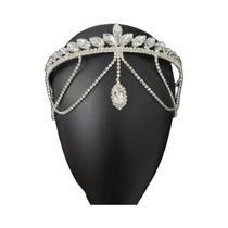 Tiara De Noiva Com Franjas E Strass, Corrente De Testa, Joia De Cabelo Fashion