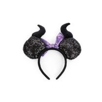 Tiara de Orelha Minnie Malévola de Paete 30cm para Fantasia Temática de Halloween - Cromus