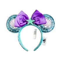 Tiara De Orelhas Da Princesa Disney Mickey Minnie Para Crianças E Adultos, Cosplay De Sereia Com