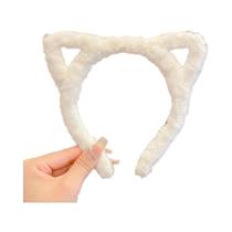 Tiara De Orelhas De Gato De Pelúcia Fofa Para Meninas, Presilha De Cabelo Com Coração Vazado, Tiara De Orelhas De Gato De Pelúcia Fofa Para Meninas, Presilha De Cabelo Com Coração Vazado,