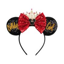 Tiara De Orelhas De Rato Com Lantejoulas Para Meninas, Acessório De Cabelo DIY Para Festas E