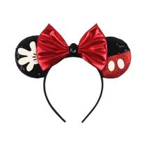 Tiara De Orelhas De Rato Do Castelo Da Disney Com Fogos De Artifício Para Meninas, Laço De