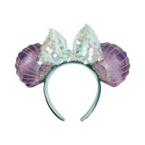 Tiara De Orelhas Do Mickey Mouse Para Meninas E Mulheres Com Laço Dourado, Acessório De Cabelo Para