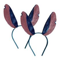 Tiara De Orelhas E.V.A Glitter Stiko Azul Com 2Und Fantasia
