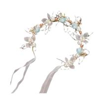 Tiara De Pérolas Com Flores Para Meninas, Acessório De Cabelo Romântico E Kawaii Para Crianças Tiara De Pérolas Com Flores Para Meninas, Acessório De Cabelo Romântico E Kawaii Para Crianças