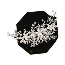 Tiara De Pérolas E Cristais Feita À Mão Para Mulheres, Joia De Cabelo Para Casamento