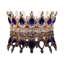 Tiara De Princesa Barroca De Cristal, Coroa Completa, Tiara De Rei, Acessório De Joias Para Cabelo