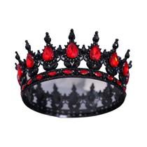Tiara De Princesa Barroca De Cristal, Coroa Completa, Tiara De Rei, Acessório De Joias Para Cabelo