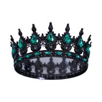 Tiara De Princesa Barroca De Cristal, Coroa Completa, Tiara De Rei, Acessório De Joias Para Cabelo