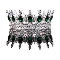 Tiara De Princesa Barroca De Cristal, Coroa Completa, Tiara De Rei, Acessório De Joias Para Cabelo