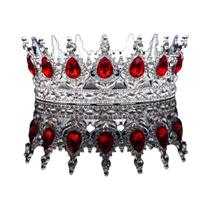 Tiara De Princesa Barroca De Cristal, Coroa Completa, Tiara De Rei, Acessório De Joias Para Cabelo