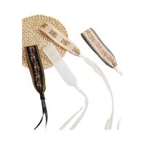 Tiara de Renda Vintage com Flores Bordadas - Kit com 4 Peças