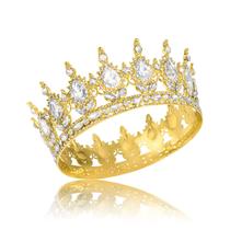 Tiara de strass de cristal Crown Onedor Gold para mulheres Tiara de strass de cristal Crown Onedor Gold para mulheres