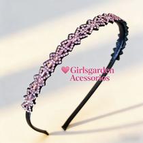 Tiara de Strass Formato Laço Arco com Cristais e Brilho Intenso moda menina festa tik tok feminina