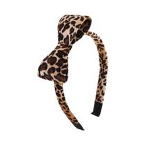 Tiara De Veludo Com Estampa De Leopardo E Laço Retro, Acessório De Moda Para Meninas E Mulheres