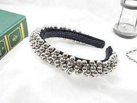 Tiara decorada artesanal - ref. 900/0126 prata Tiara decorada artesanal - ref. 900/0126 prata