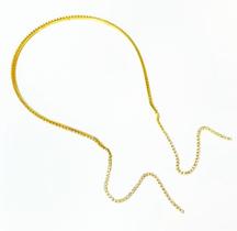 Tiara Dourada Strass e Franja