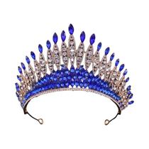Tiara E Coroas De Noiva Em Cristal Barroco Com Strass Para Mulheres, Acessórios De Cabelo