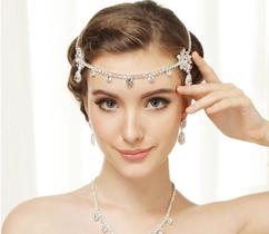 Tiara eira Headband Noiva Strass Prata Kim Kardashian Tiara eira Headband Noiva Strass Prata Kim Kardashian