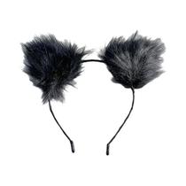 Tiara Elegante De Orelhas De Gato Em Pelúcia Com Renda Estilo Coreano Para Mulheres, Acessório De